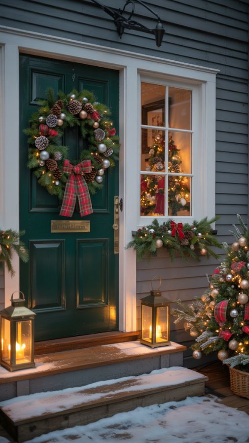 Ralph Lauren Christmas Entryway and Window Decor