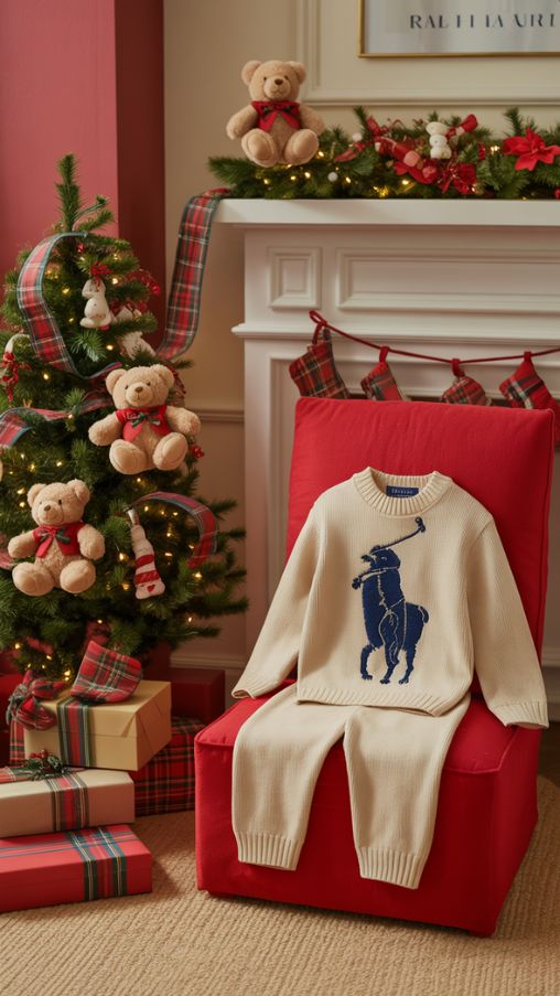 Ralph Lauren Kids Holiday Decor and Polo Bear Christmas Apparel