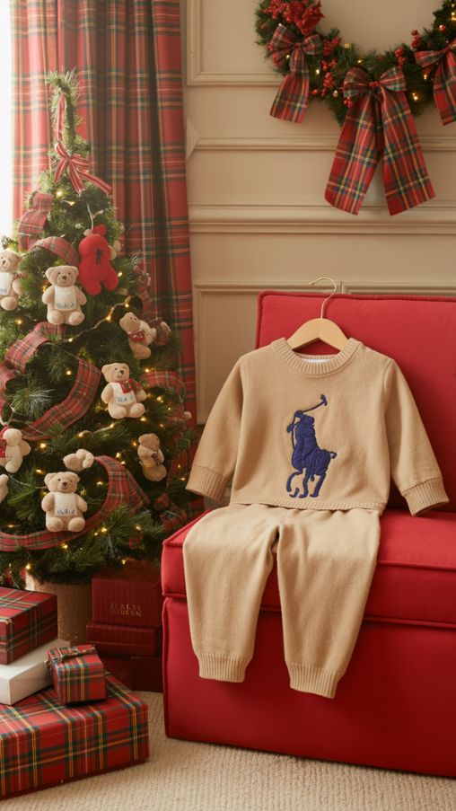 Ralph Lauren Kids Holiday Decor and Polo Bear Christmas Apparel