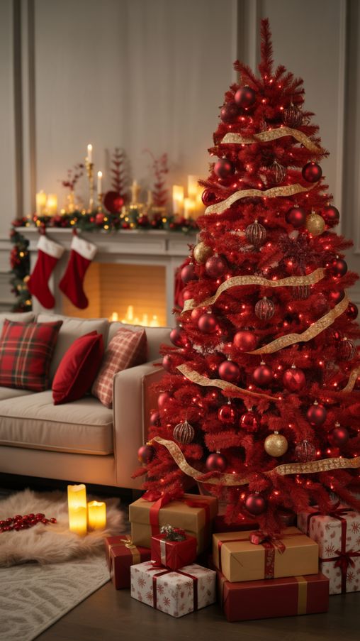 Red Christmas Tree Ideas for a Festive Holiday Home