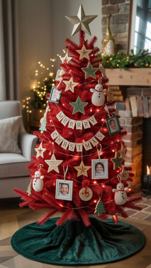 Decorating Tips for a Personalized Red Christmas Tree