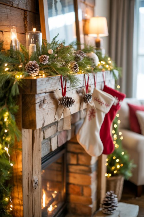 Rustic Christmas Mantle Ideas for a Warm and Cozy Holiday Home