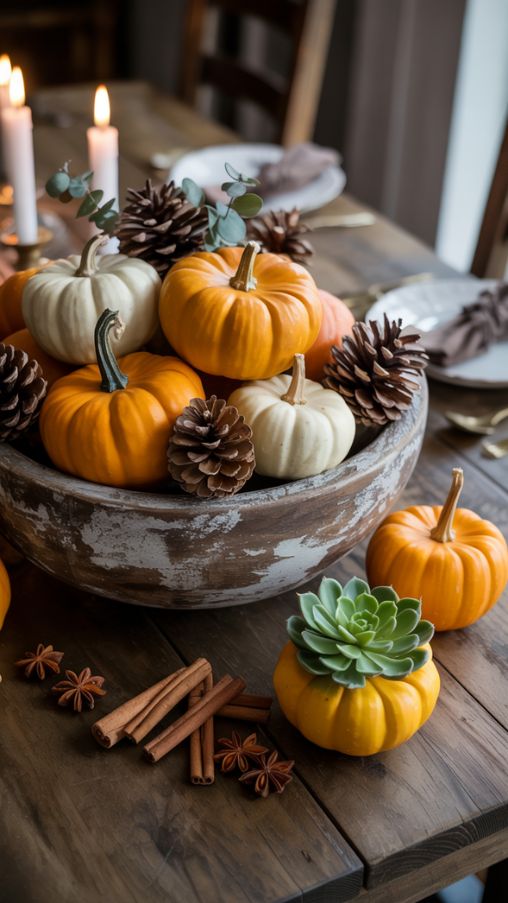 Rustic Thanksgiving Centerpieces