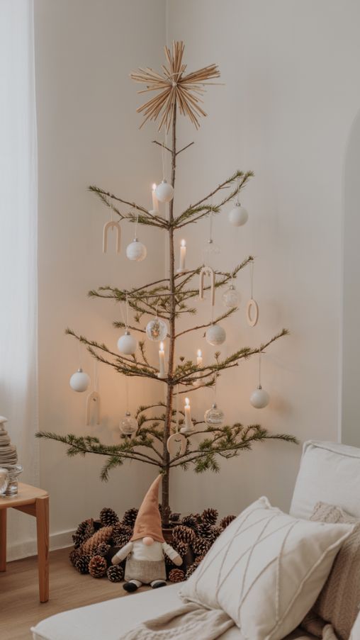 Scandinavian Christmas Tree Ideas for Minimalist and Cozy Holiday Decor