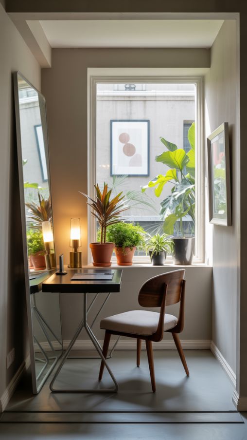 Small Office Ideas with Mirrors to Open Up the Space