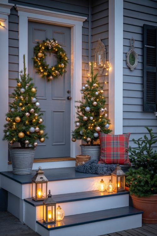 Small and Cozy Christmas Front Porch