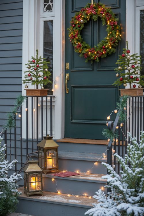 Small and Cozy Christmas Front Porch