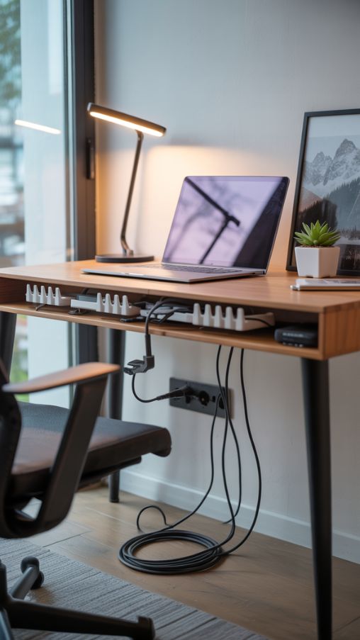 Smart Cable Management for Small Office Ideas
