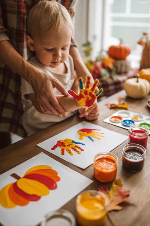 Thanksgiving Art Activities For Toddlers – Handprint And Footprint Crafts