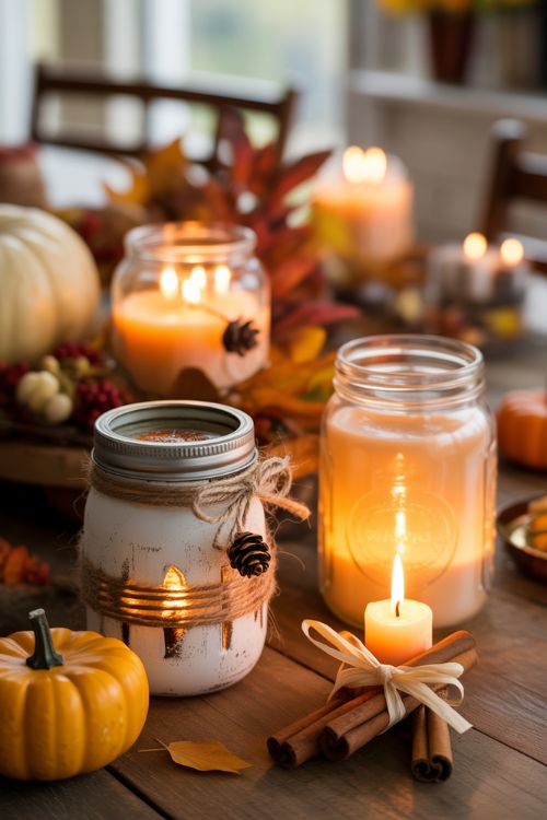 Thanksgiving Crafts for Adults – DIY Candles and Warm Lighting