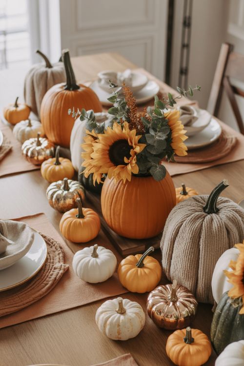 Thanksgiving Crafts for Adults – Pumpkin-Inspired Table Decor