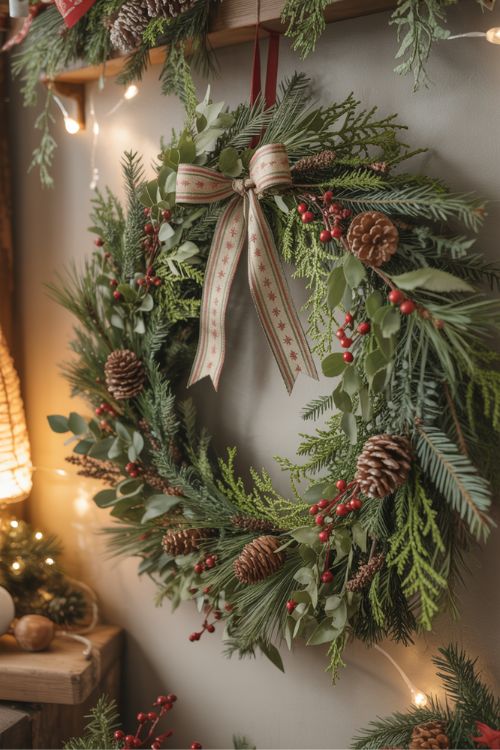 Timeless Traditional Evergreen Wreaths for Christmas