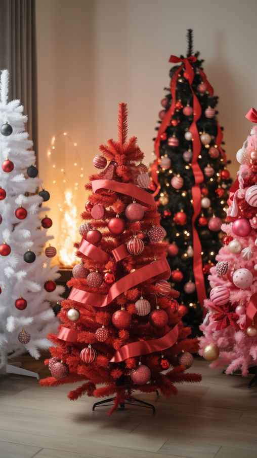 Unique Red Christmas Tree Designs for Bold and Creative Holiday Decor
