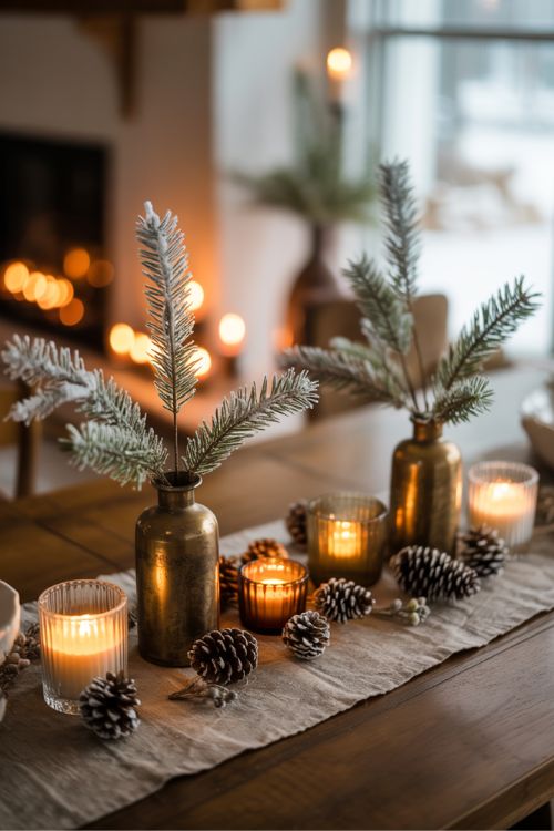Winter Table and Dining Room Decor – Layered Textures and Cozy Seasonal Accents