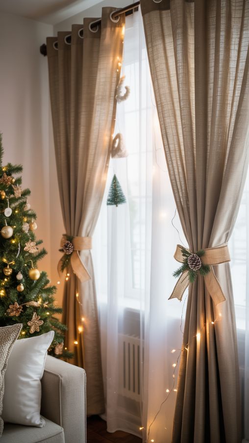 Adding Festive Touches to Christmas Curtains