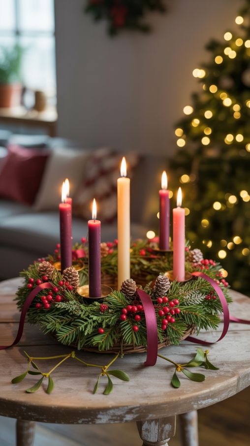 Advent Wreaths and Christ Candles for an Old Fashion Christmas