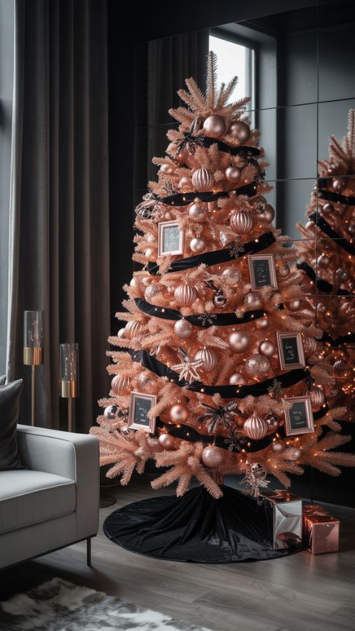 Bold and Dramatic Rose Gold Christmas Tree Ideas for a Chic Statement Holiday Decor