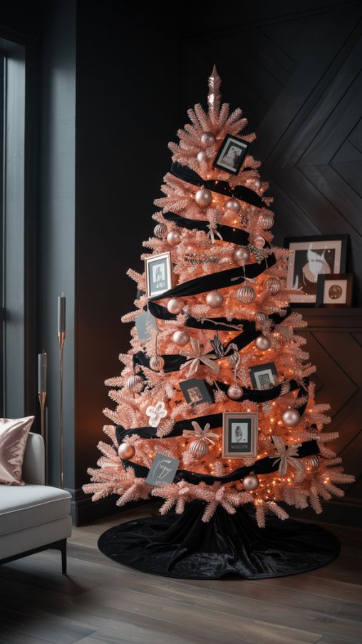 Bold and Dramatic Rose Gold Christmas Tree Ideas for a Chic Statement Holiday Decor