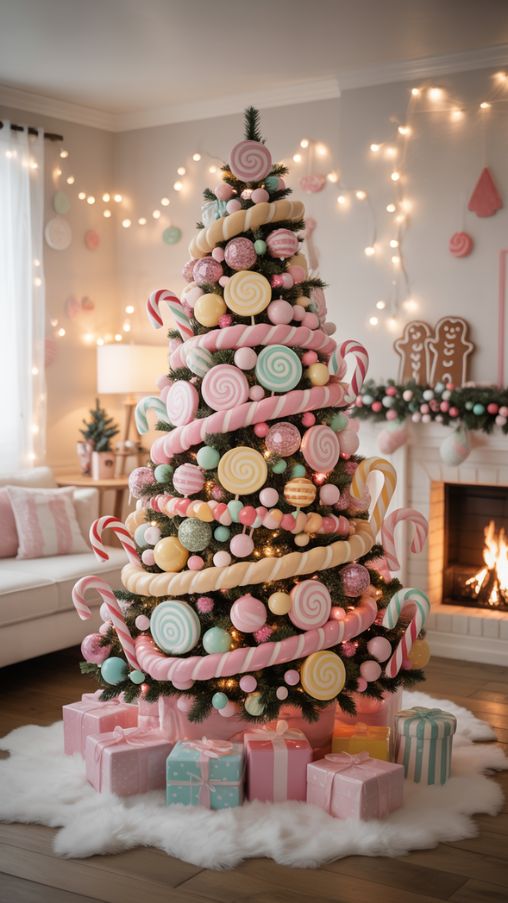 Candy Land Christmas Tree Ideas for a Sweet Holiday Decor