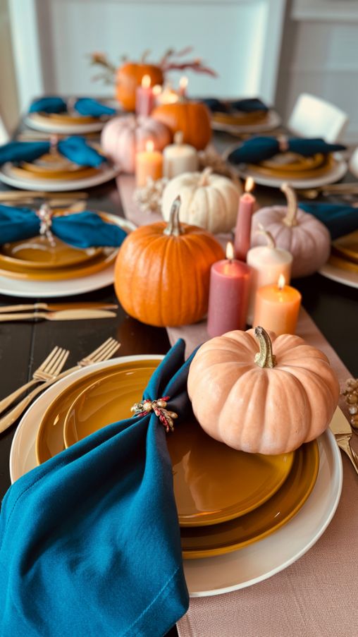 Choosing Colors That Pop for Simple Thanksgiving Table Decor