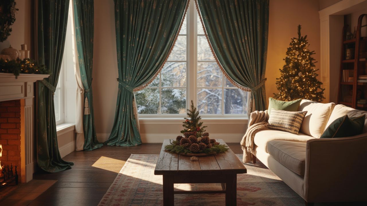 Christmas Curtains Living Room Ideas