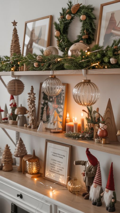 Christmas Shelf Decor Trends for 2025: Sustainable, Vintage, and Whimsical Ideas