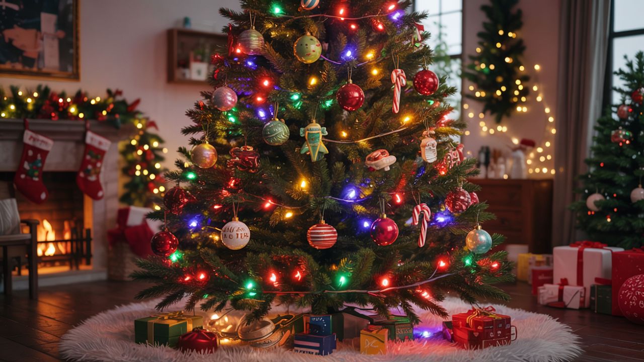 Christmas Tree with Colored Lights Ideas