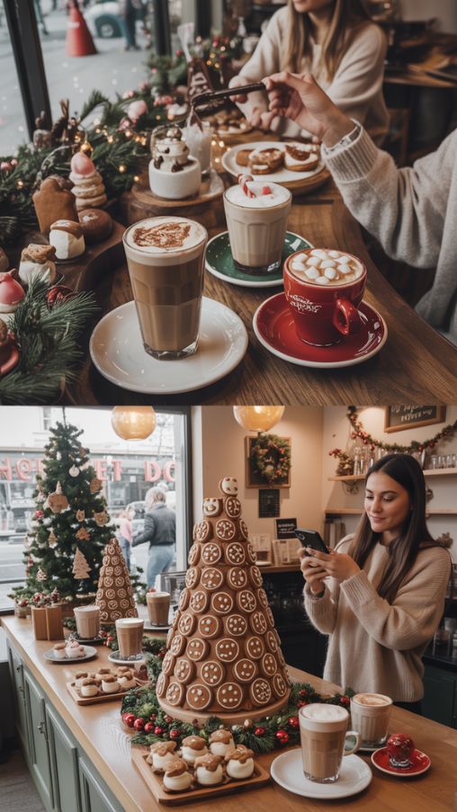 Coffee Shop Christmas Decorations Ideas Food and Drink Integration