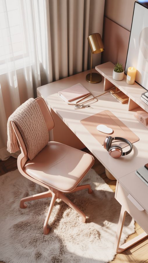 Comfortable Home Office Ideas for Women with Cozy Work Zone