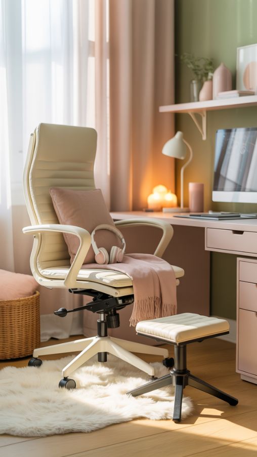 Comfortable Home Office Ideas for Women with Cozy Work Zone