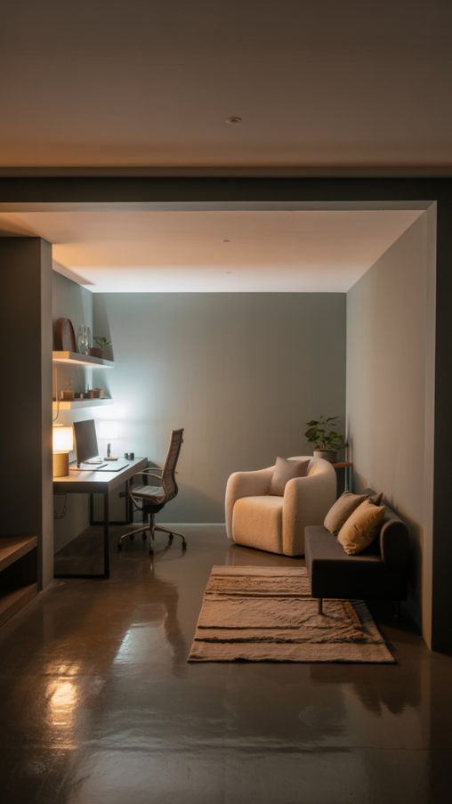 Comfortable Seating Ideas for a Cozy Basement Office