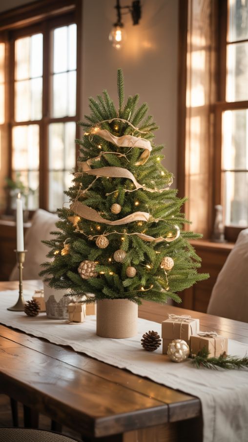 Cozy Tabletop Christmas Tree Ideas for Small Spaces