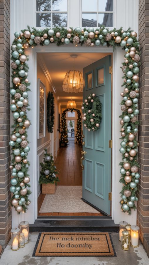 Creating Cohesion Between Indoor and Outdoor Christmas Decorations in Hallways