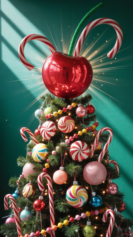 Creative Tree Toppers for a Candy Land Christmas Tree Look