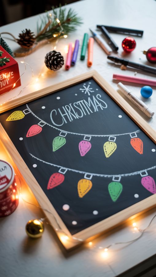 DIY Christmas Chalkboard Tutorial for Beginners