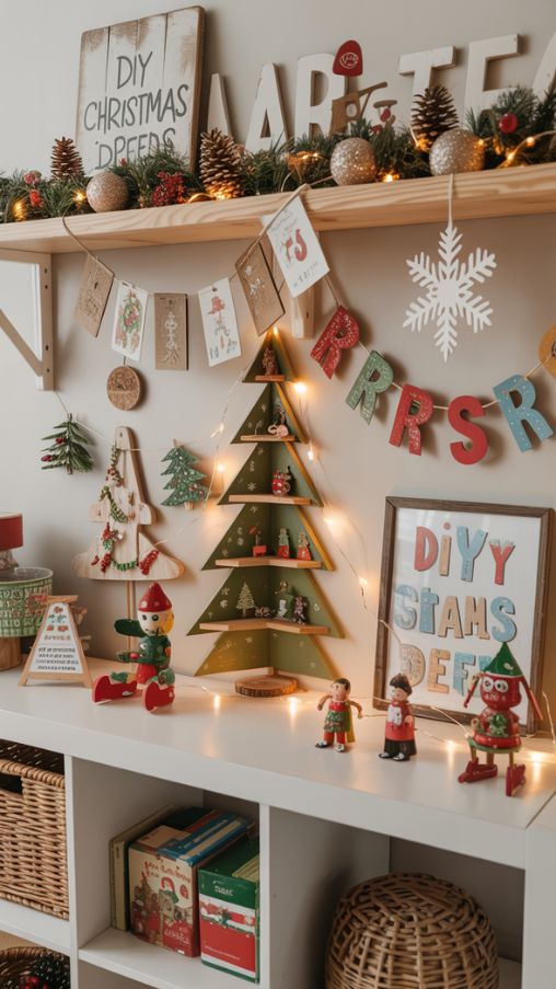 DIY Christmas Shelf Decor Projects for a Personalized Holiday Look