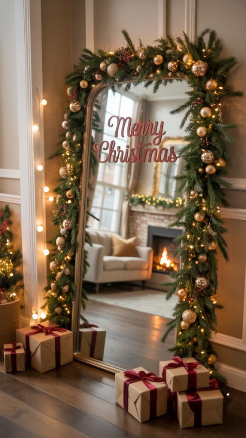 Decorating Different Types of Mirrors for Christmas