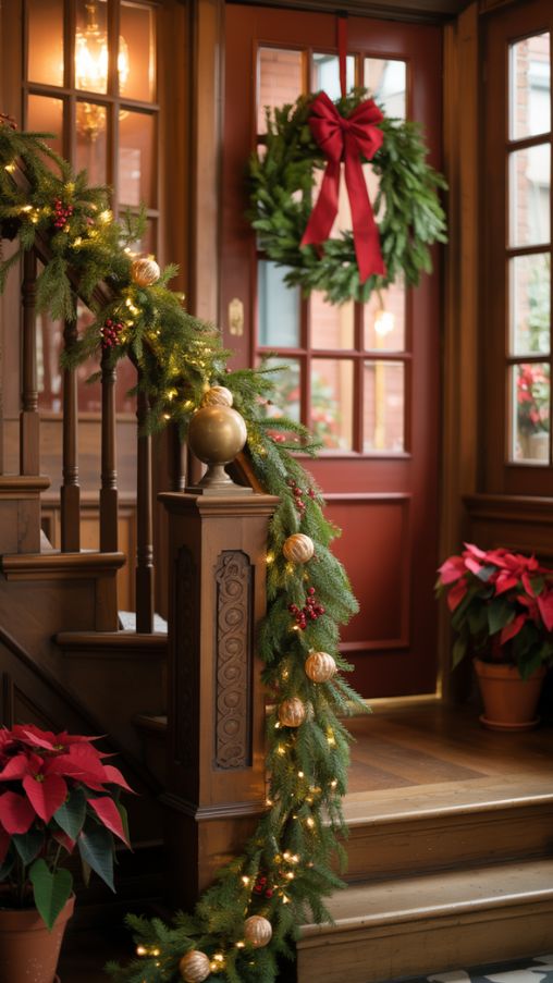 Decorating Hallways, Staircases, and Entryways for Christmas