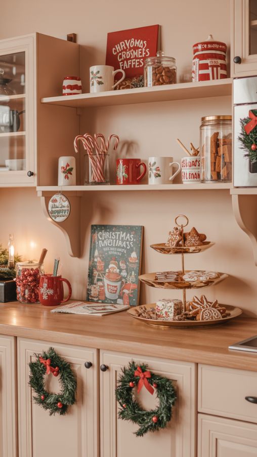 Decorating Kitchen Shelves for Christmas: Festive and Cozy Ideas