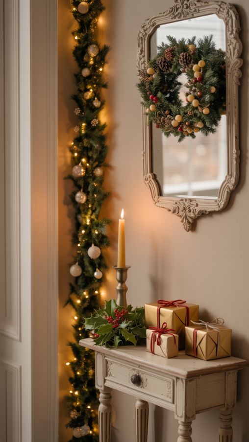 25 Stunning Hallway Christmas Decorating Ideas For A Festive Home ...