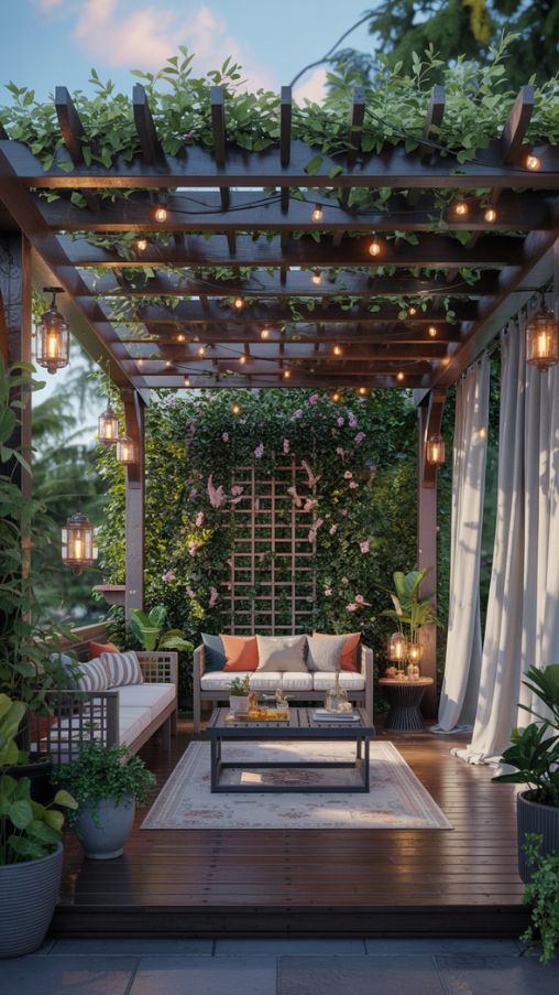 Decorative Enhancements That Make a Pergola Pop – Plants, Lights, and Cozy Accents