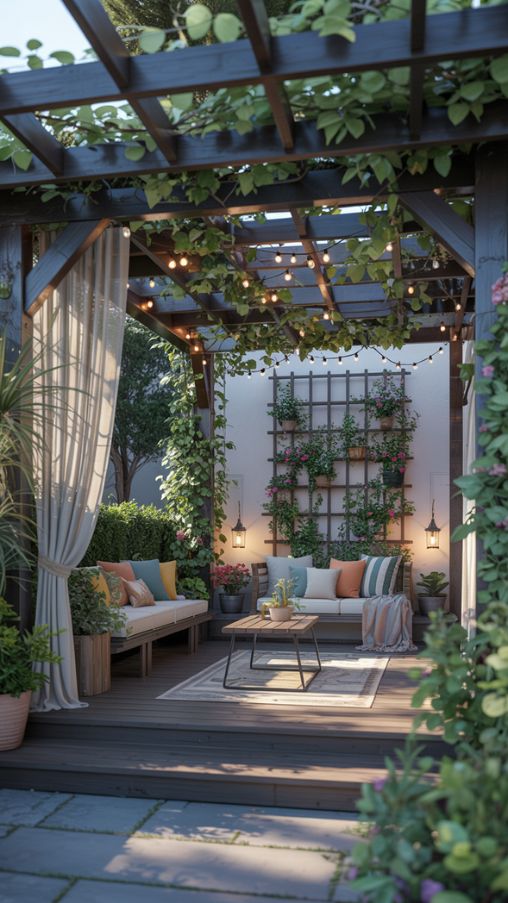 Decorative Enhancements That Make a Pergola Pop – Plants, Lights, and Cozy Accents