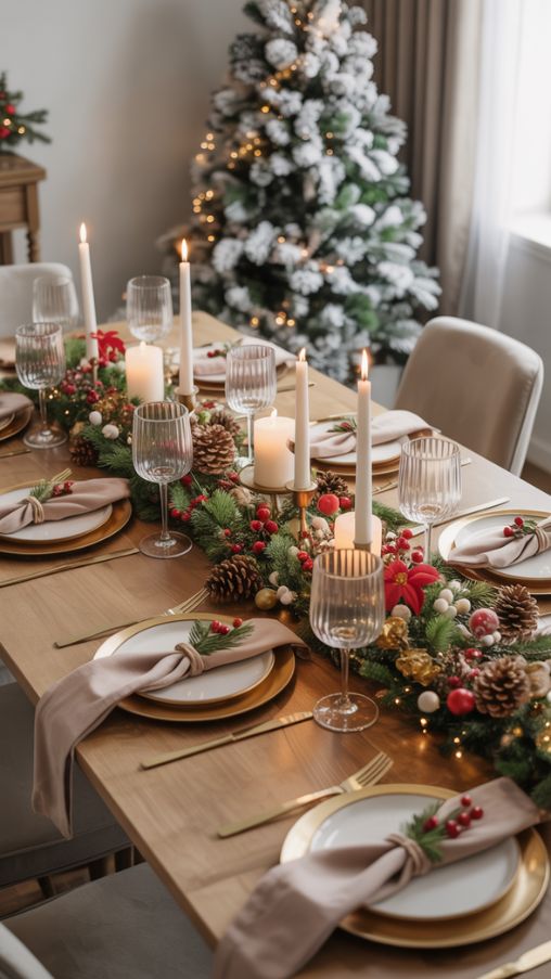 Dining Room Magic with Pretty Christmas Decorations 2024–2025
