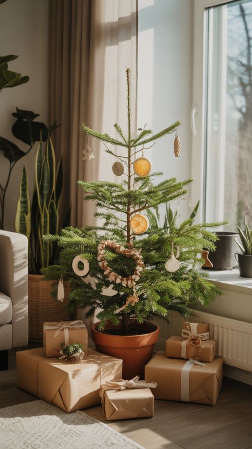 Eco-Friendly Potted and Living Christmas Tree Ideas for Home Decor
