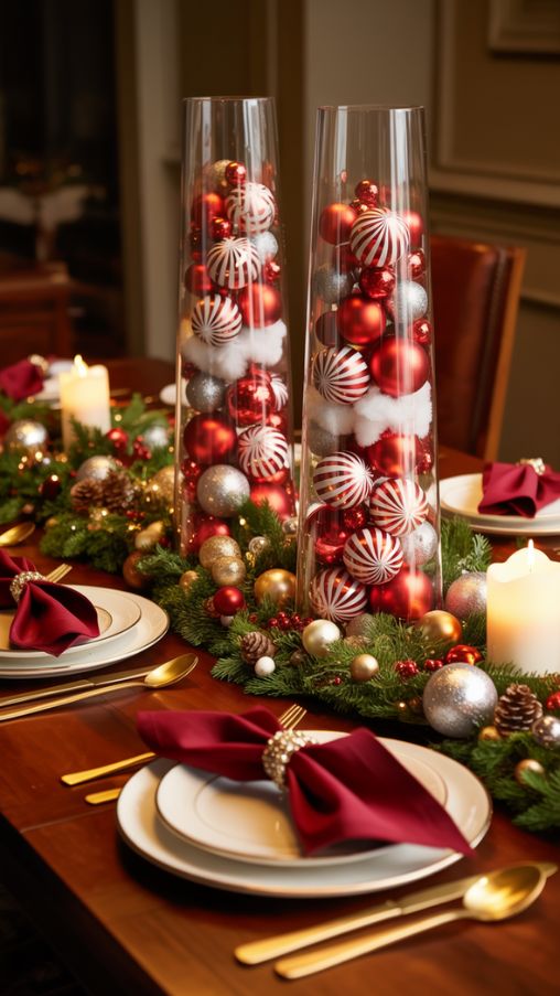 Elegant Dining Room Christmas Vase Ideas for a Festive Conversation Starter