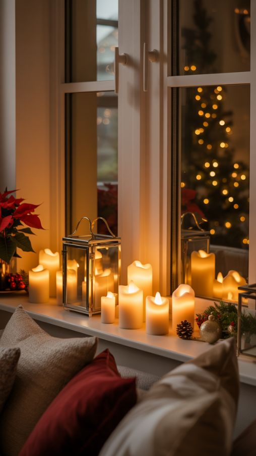 Elegant LED Candle Christmas Living Room Decor