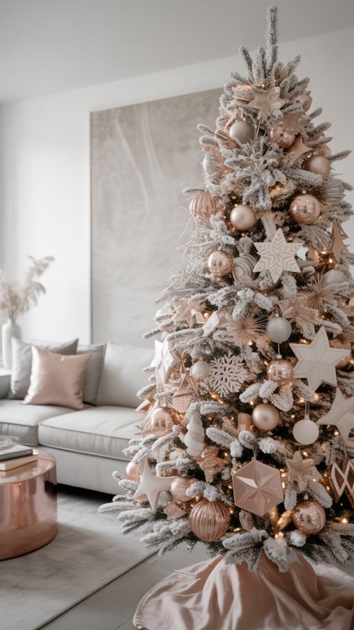 Elegant and Modern Rose Gold Christmas Tree Ideas for a Sophisticated Holiday Style