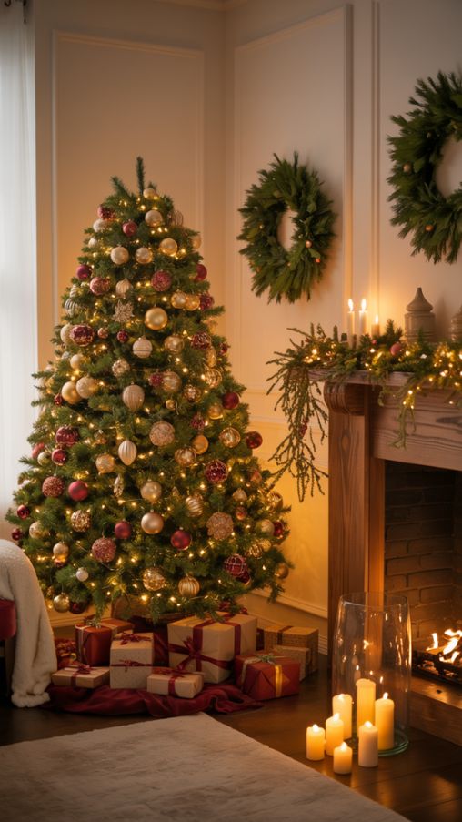 Enhancing the Holiday Ambience with Complementary Decorations Around the Christmas Tree