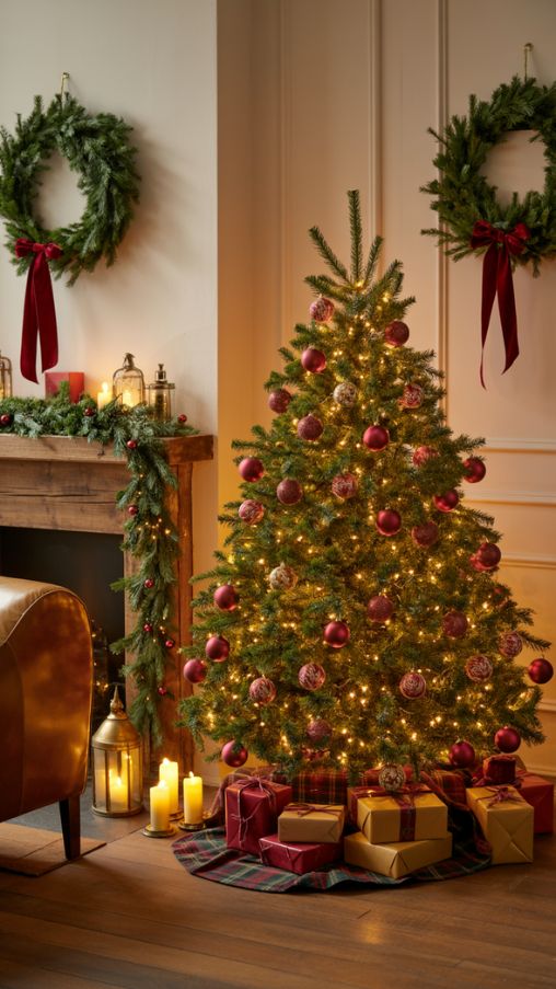 Enhancing the Holiday Ambience with Complementary Decorations Around the Christmas Tree