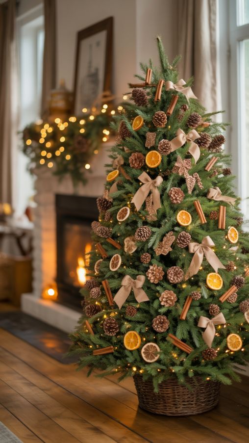 Farmhouse Christmas Tree with Seasonal Scents and Sensory Decor